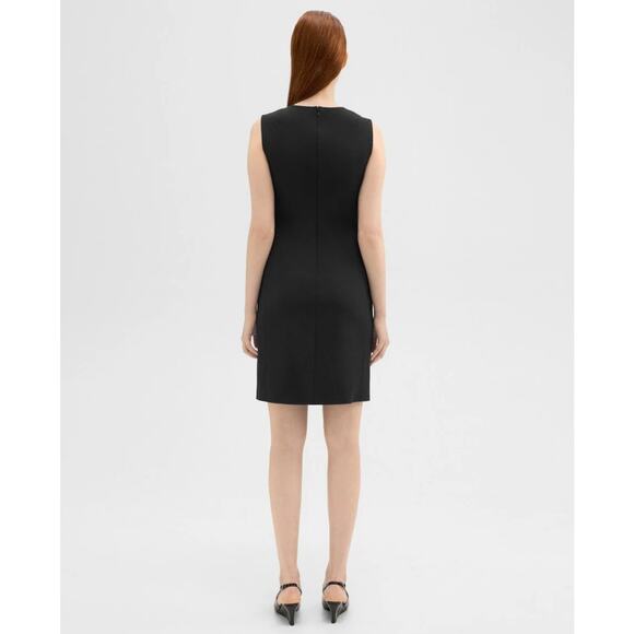 Theory Black Sleeveless Fitted Good Wool Dress Size 4 NWT - Picture 2 of 7